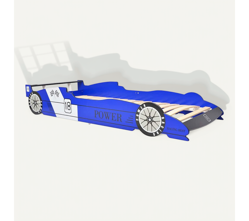 Lit Voiture De Course Pour Enfants 90 X 200 Cm Bleu