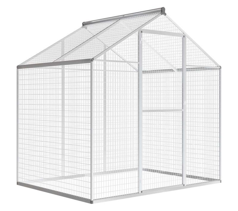 Volière D'extérieur Aluminium 178 X 122 X 194 Cm