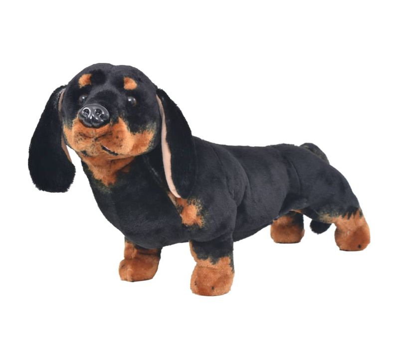 Jouet En Peluche Chien De Race Dachshund Noir XXL