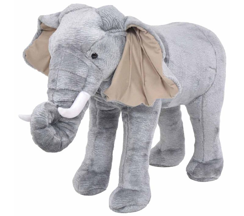 Jouet En Peluche éléphant Gris XXL
