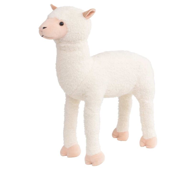 Jouet En Peluche Alpaga Blanc XXL