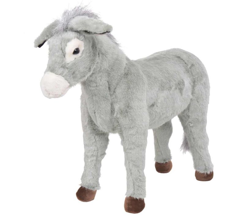 Jouet En Peluche Âne Gris XXL