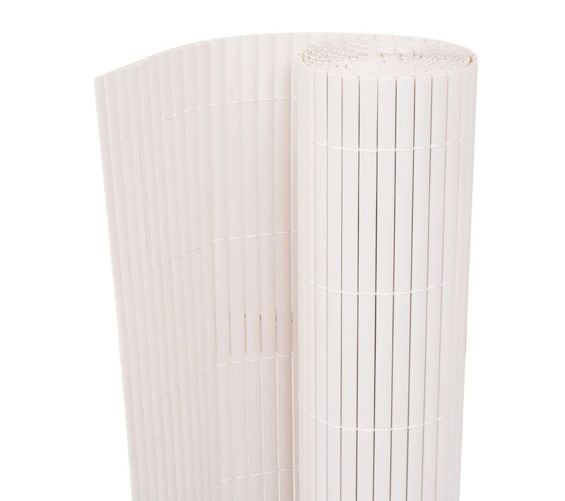 Clôture De Jardin Double Face 90 X 500 Cm Blanc