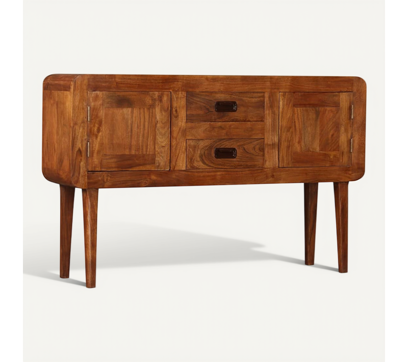 Buffet Bois Massif Avec Finition Miel 120x30x75 Cm