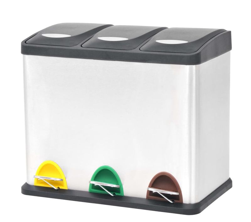 Poubelle À Ordures Acier Inoxydable 24 L