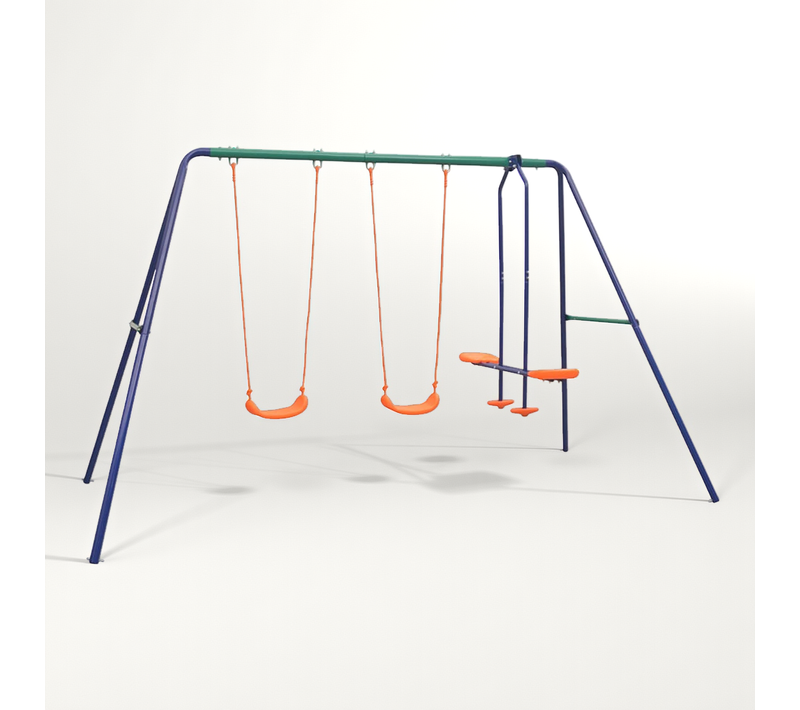 Ensemble De Balançoires Avec 4 Sièges Orange