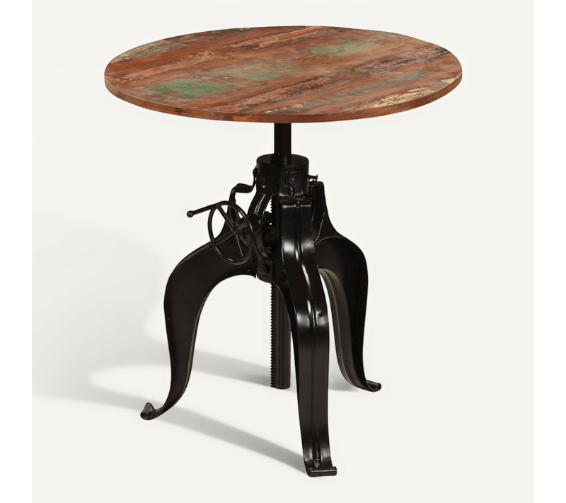 Table De Bar Bois De Récupération Massif 75x(76-110) Cm