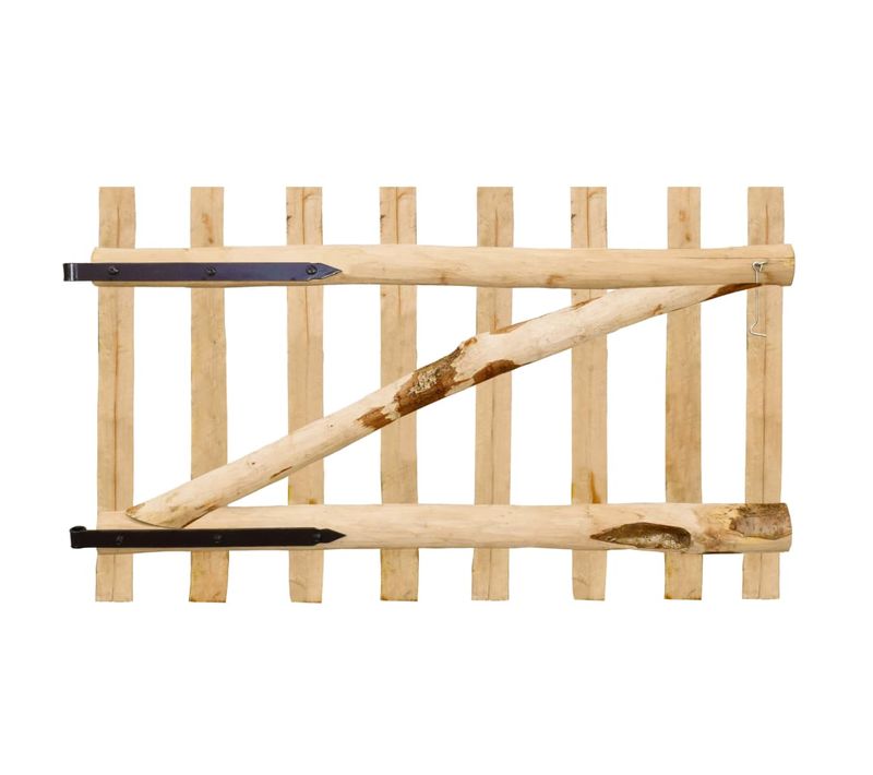 Portillon Simple De Clôture Bois De Noisetier 100x60 Cm