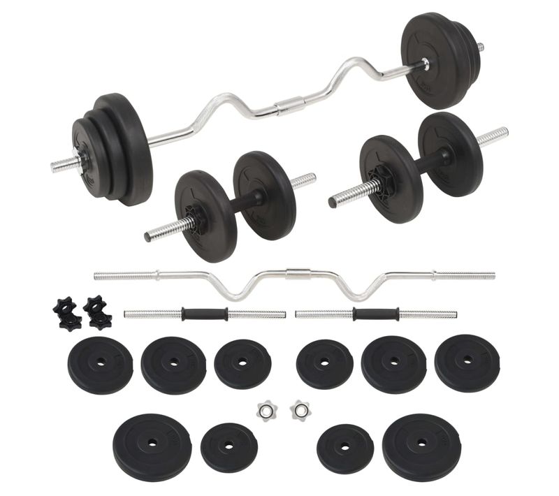 Ensemble D'haltères Et Barres D'haltères 30 Kg