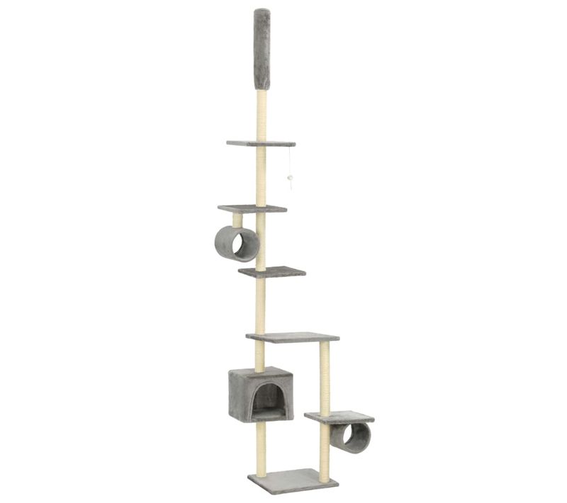 Arbre à Chat Avec Griffoirs En Sisal 260 Cm Gris