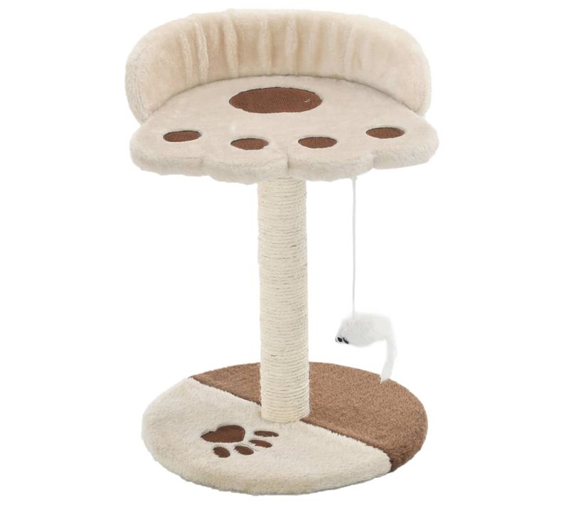Arbre à Chat Avec Griffoir En Sisal 40 Cm Beige Et Marron