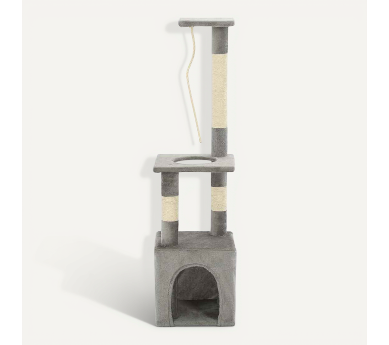 Arbre À Chat Avec Griffoirs En Sisal 109 Cm Gris