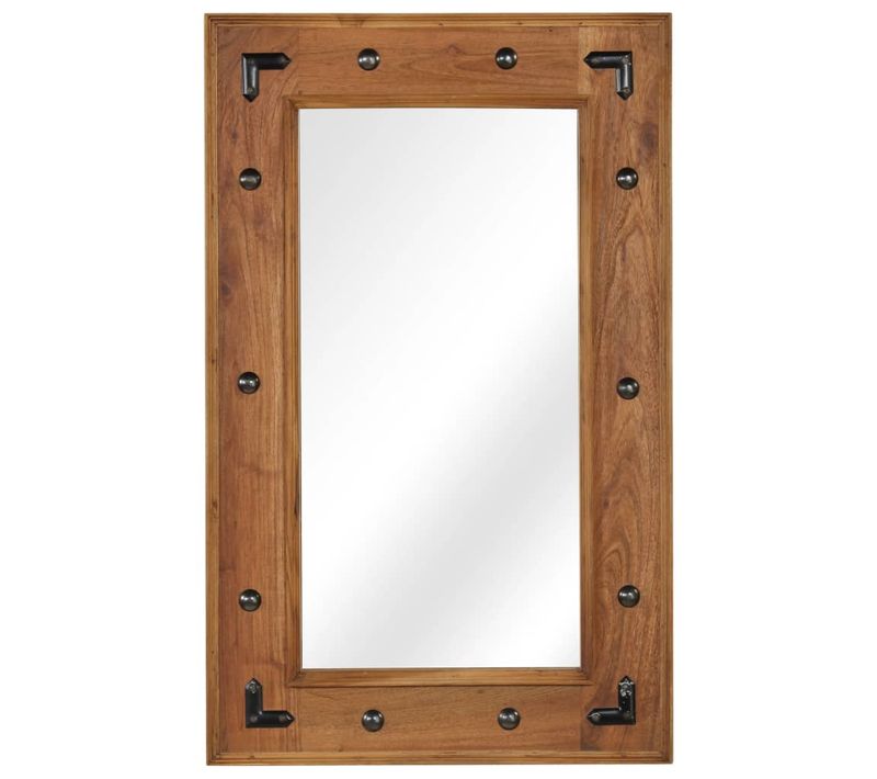 Miroir Bois D'acacia Massif 50 X 80 Cm