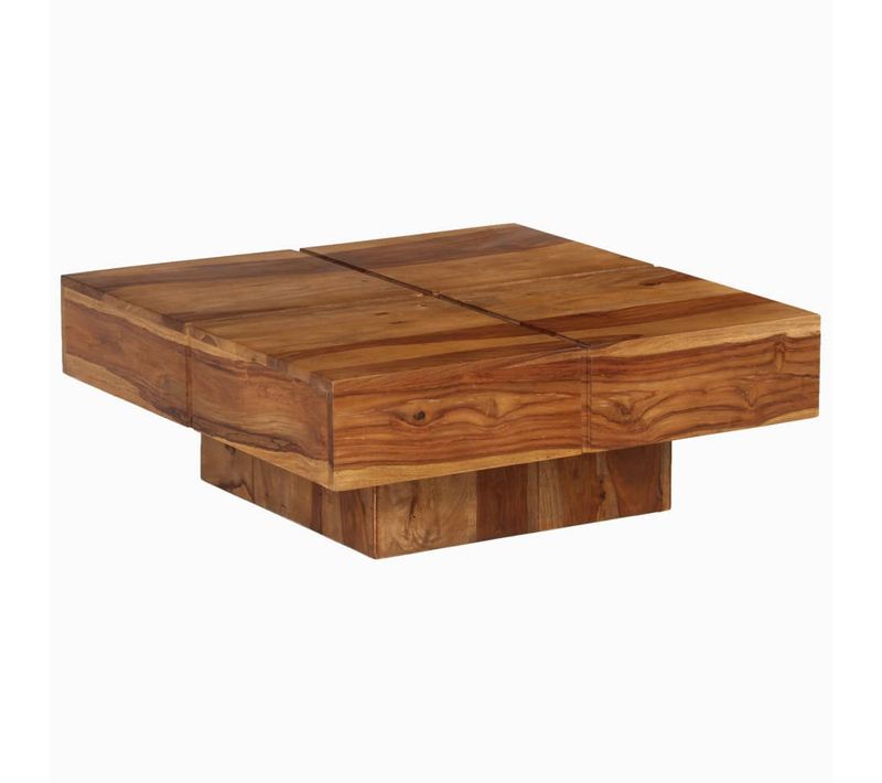 Table basse 80x80x30 cm bois d'acacia massif