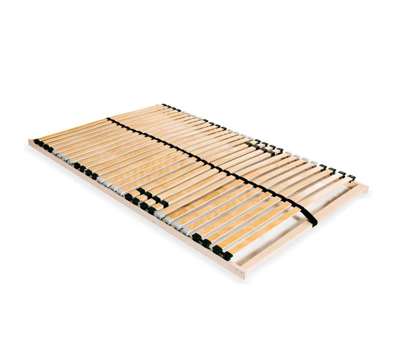 Sommier à Lattes Avec 28 Lattes 7 Zones 100x200 Cm Réglable Bouleau