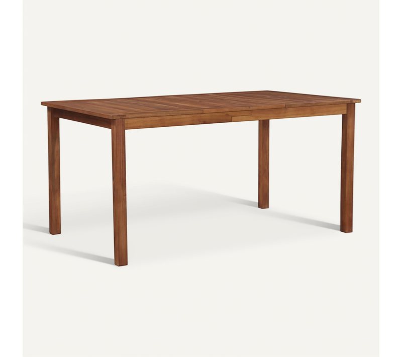Table De Jardin 150x90x74 Cm En Bois D'acacia Massif, Finition Huilée