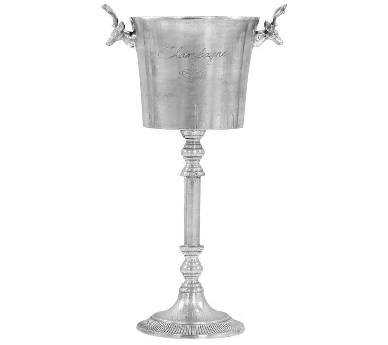 Seau à Champagne Aluminium Solide 39x29x71 Cm Argenté