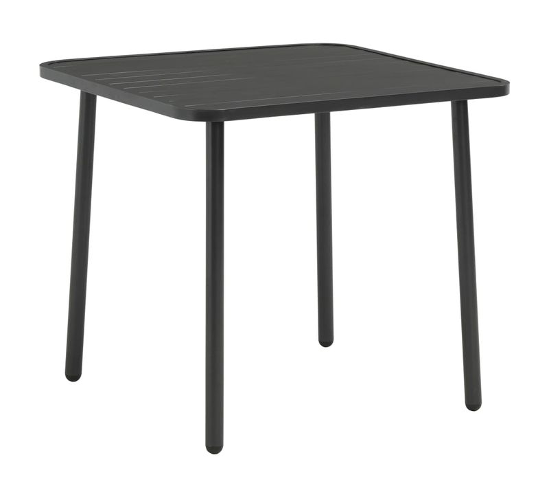 Table De Jardin Gris Foncé 80x80x72 Cm Acier