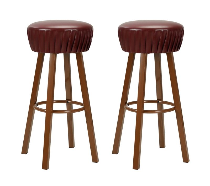 Chaises De Bar Lot De 2 Marron Simili