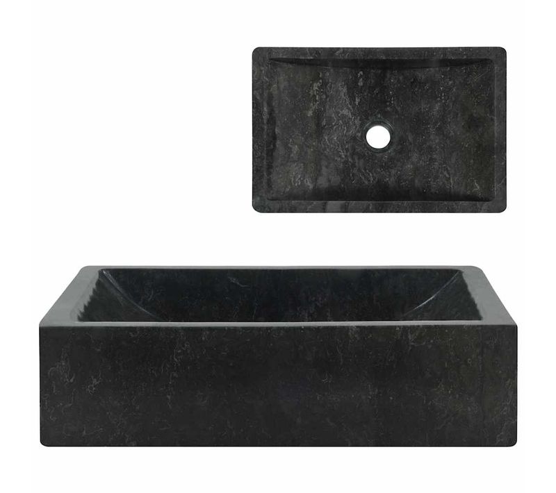 Lavabo En Marbre Brillant Noir 45x30x12 Cm Lavabo De Coiffeuse