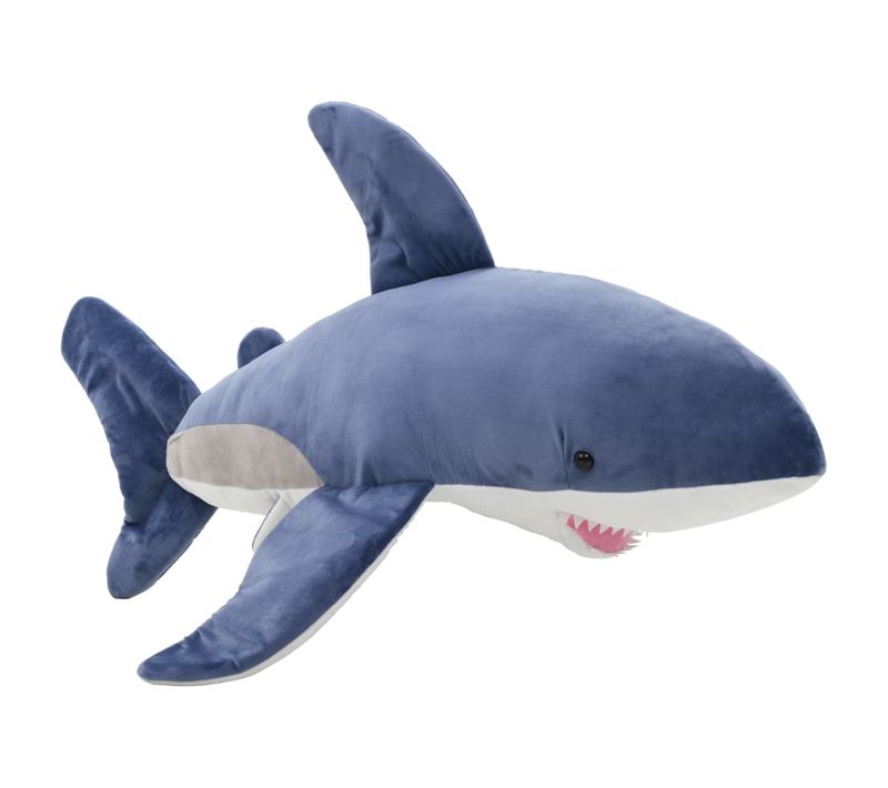 Requin En Peluche Bleu Et Blanc