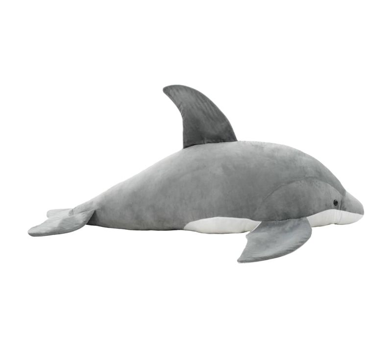 Dauphin En Peluche Gris