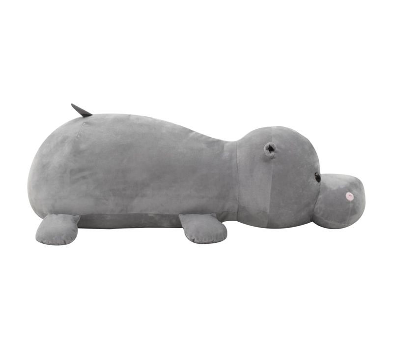 Hippopotame En Peluche Gris