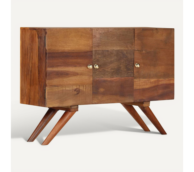 Buffet Bois Recyclé Massif 110x30x75 Cm Marron