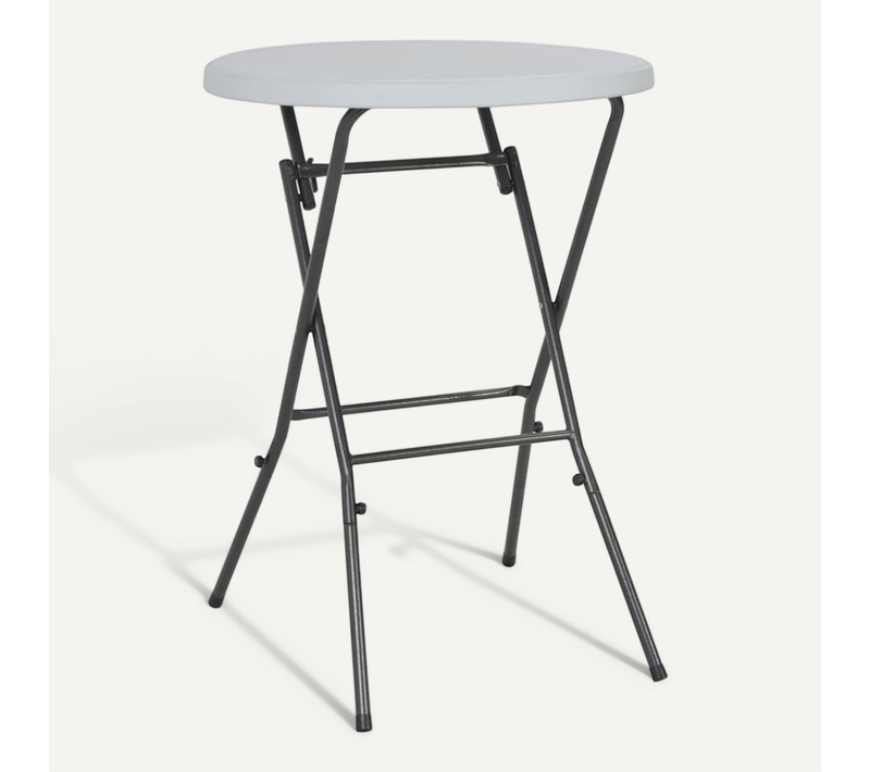 Table De Bar Pliante Blanc 80 X 110 Cm Pehd
