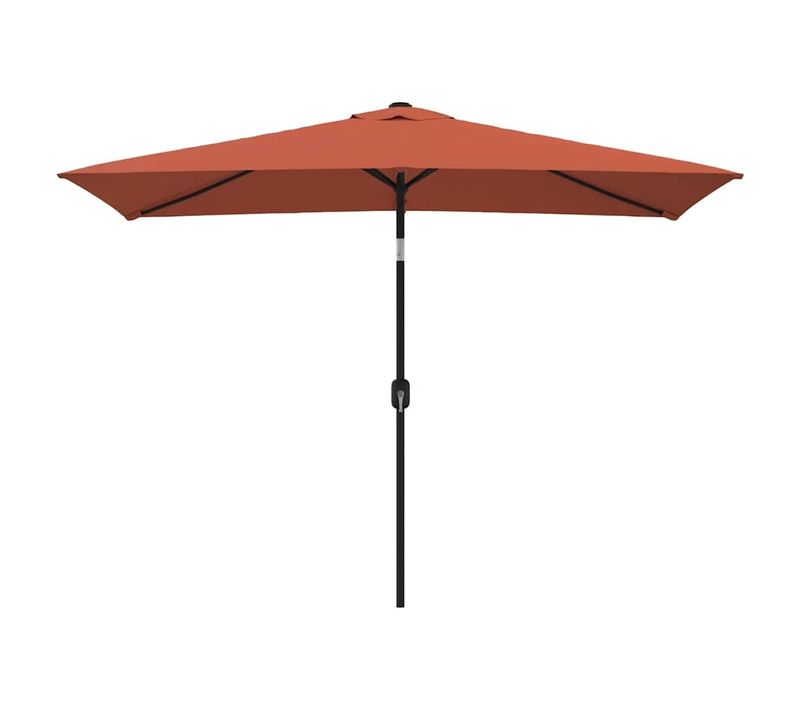 Parasol D'extérieur Rectangulaire Inclinable - 300x200 Cm - Marron Brun