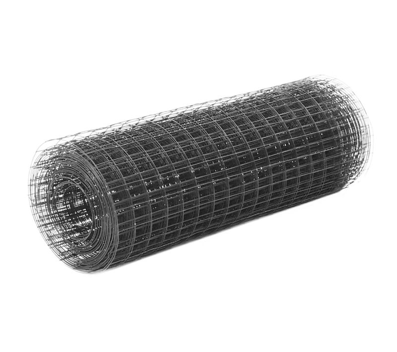 Grillage Acier Avec Revêtement En Pvc 10x0,5 M Gris