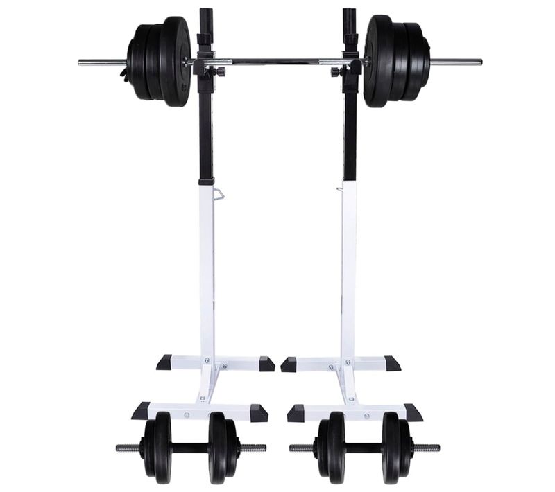 Support D'haltères Avec Jeu D'haltères Et De Poids 60,5 Kg