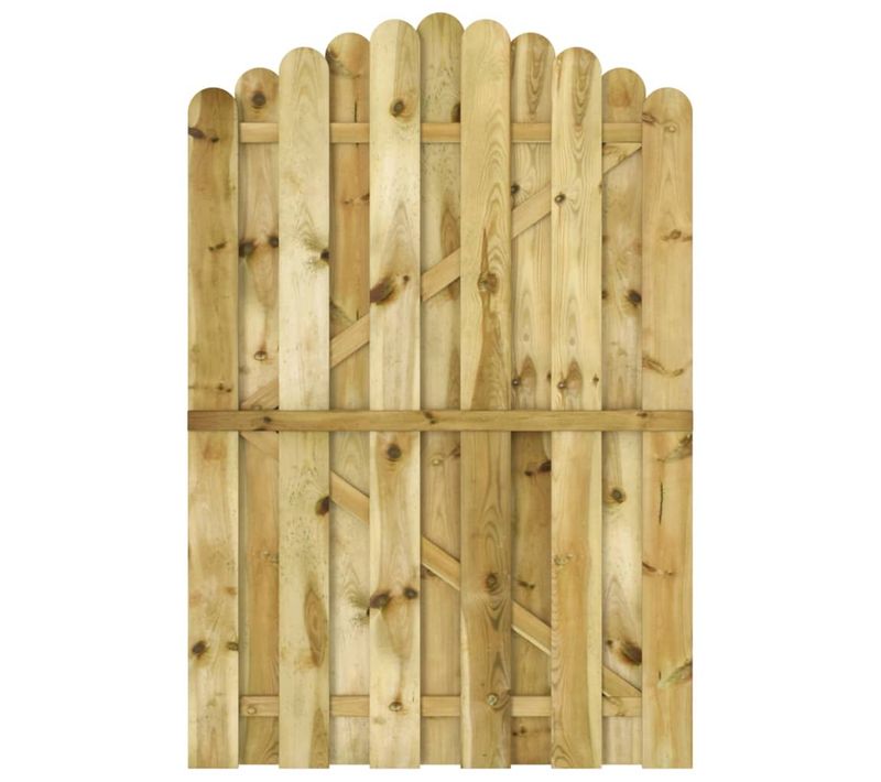 Portail De Jardin Bois De Pin Imprégné 100x150 Cm