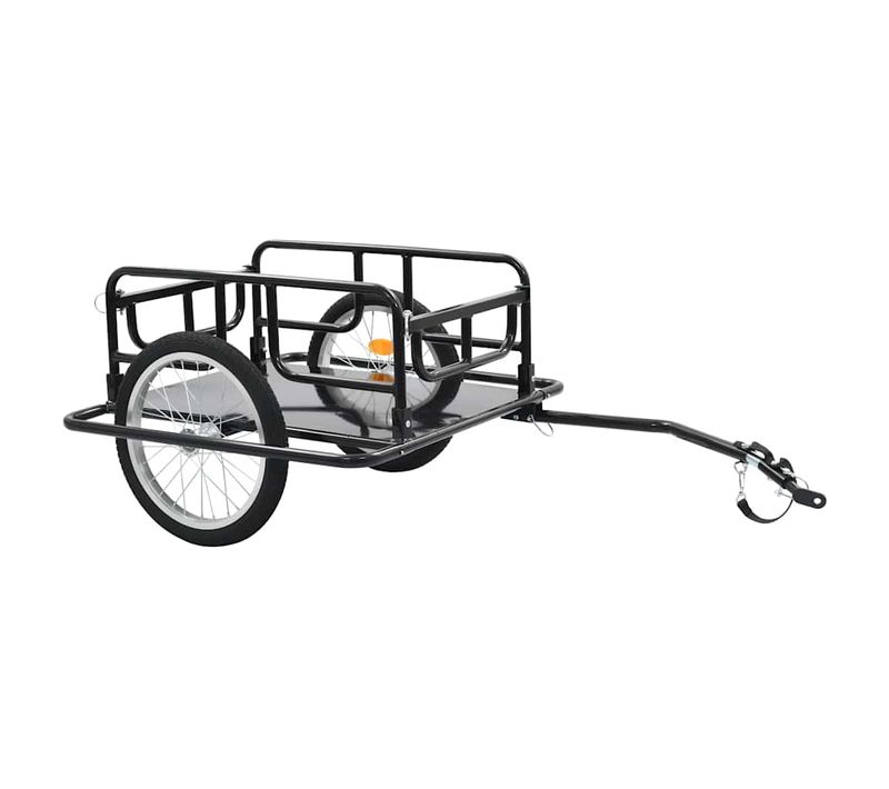 Remorque De Vélo 130x73x48,5 Cm Acier Noir
