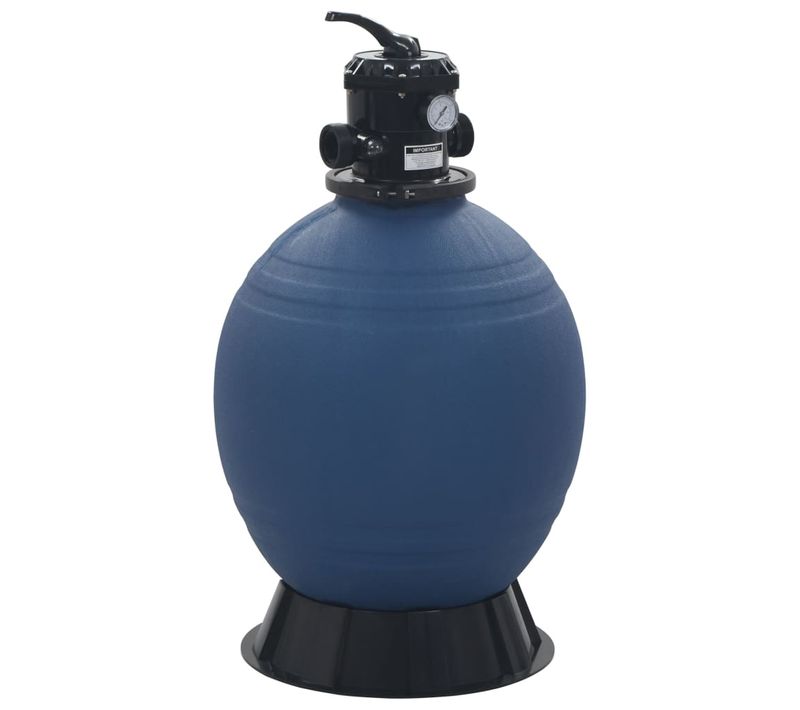 Filtre à Sable Pour Piscine Avec Vanne 6 Positions Bleu 560 Mm