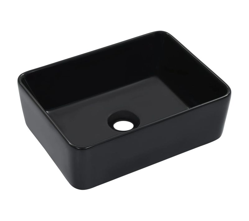 Lavabo 40x30x13 Cm Céramique Noir