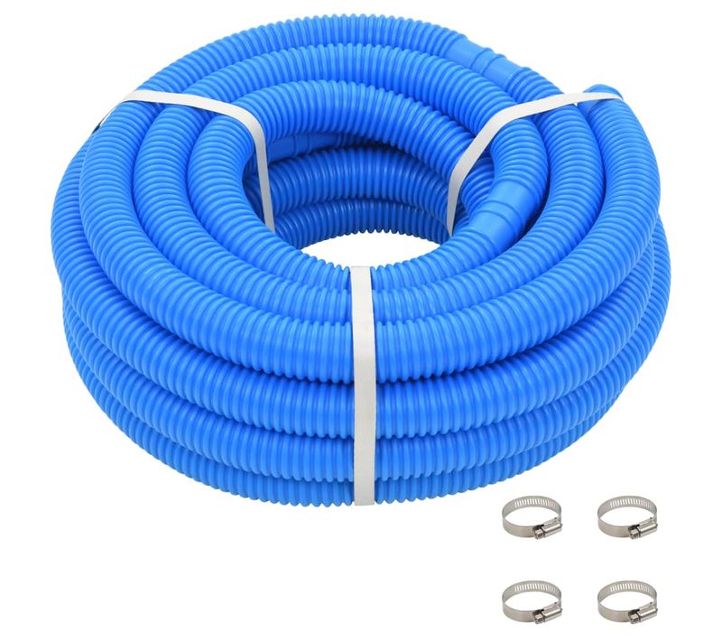 Tuyau De Piscine Avec Colliers De Serrage Bleu 38 Mm 12 M