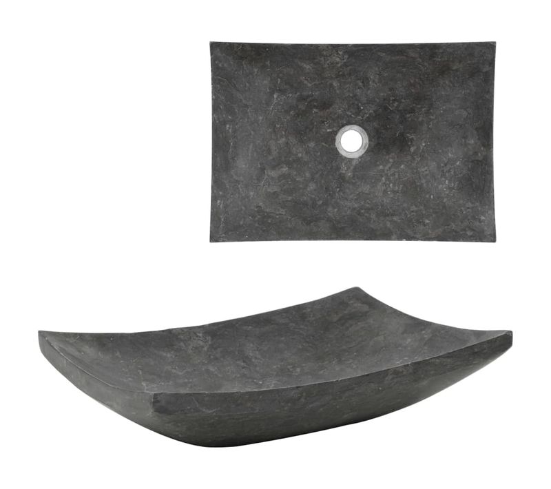 Lavabo 50 X 35 X 12 Cm Marbre Noir