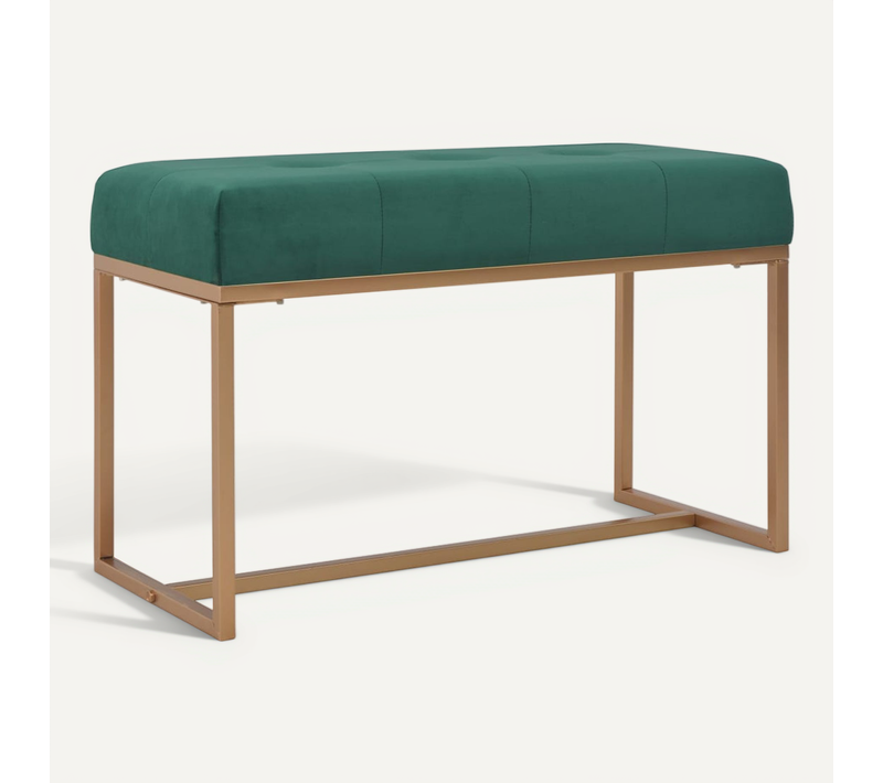 Banc 80 Cm Vert Velours
