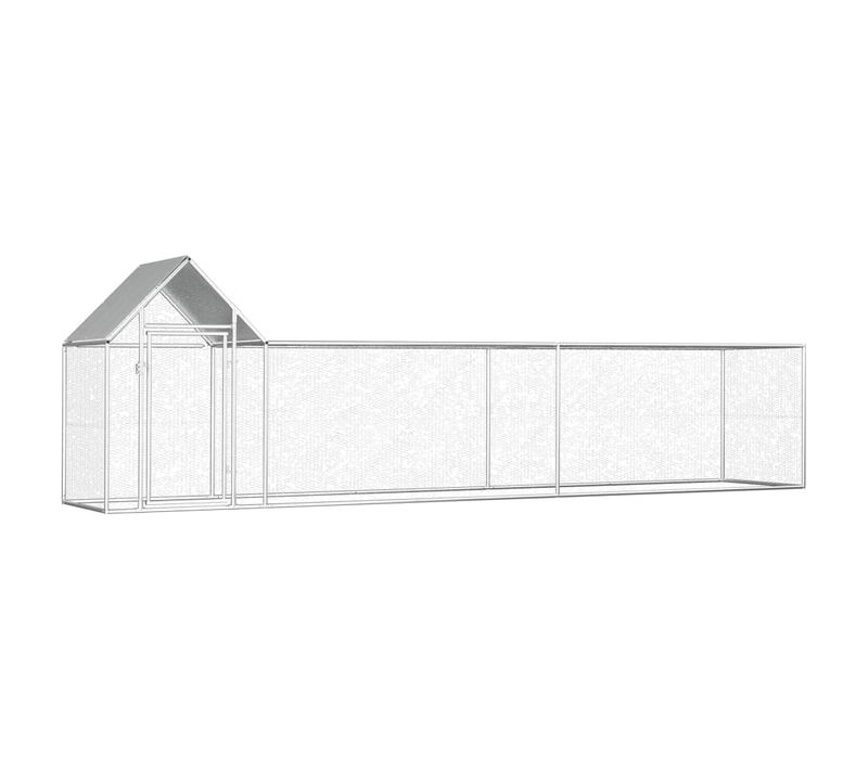 Poulailler 5 X 1 X 1,5 M Acier Galvanisé