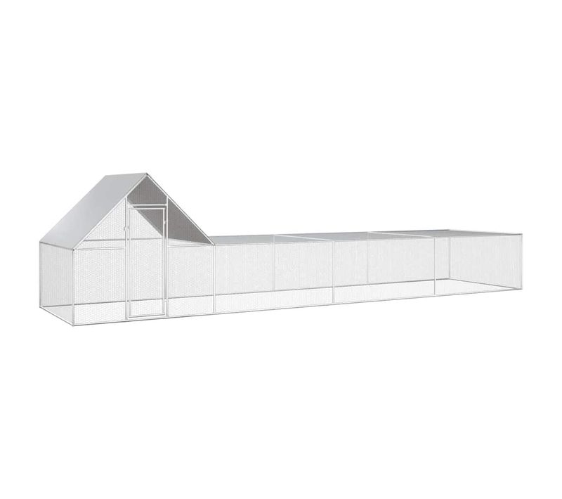 Poulailler 8 X 2 X 2 M Acier Galvanisé
