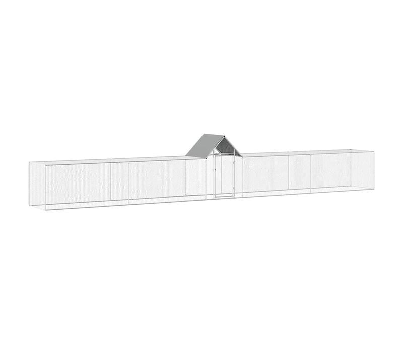 Poulailler 9 X 1 X 1,5 M Acier Galvanisé