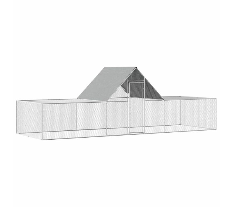 Poulailler 6 X 2 X 2 M Acier Galvanisé