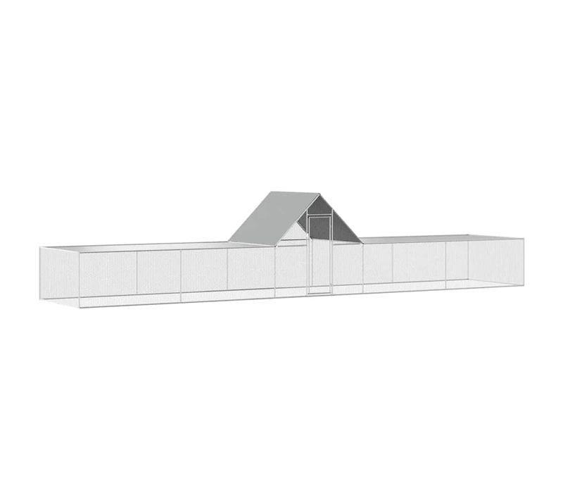 Poulailler 10 X 2 X 2 M Acier Galvanisé
