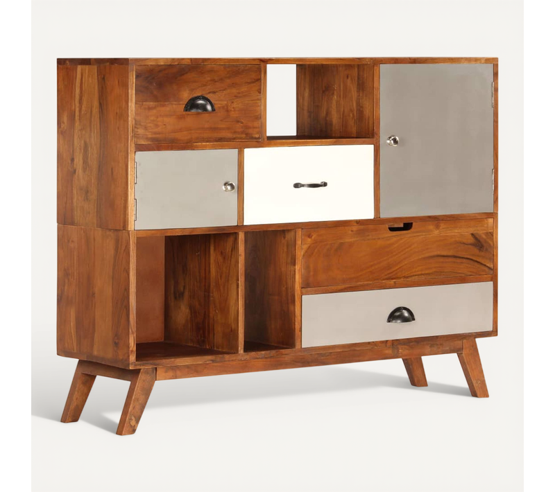 Buffet 115x35x86 Cm Bois Solide D'acacia