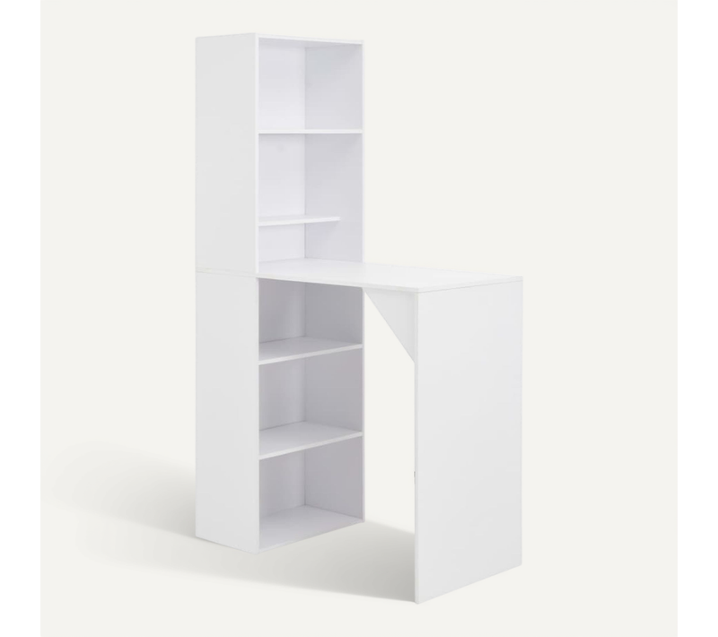 Table De Bar Avec Armoire Blanc 115x59x200 Cm
