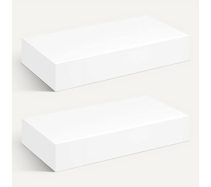étagères Murales Avec Tiroirs 2 Pièces Blanc 48 Cm