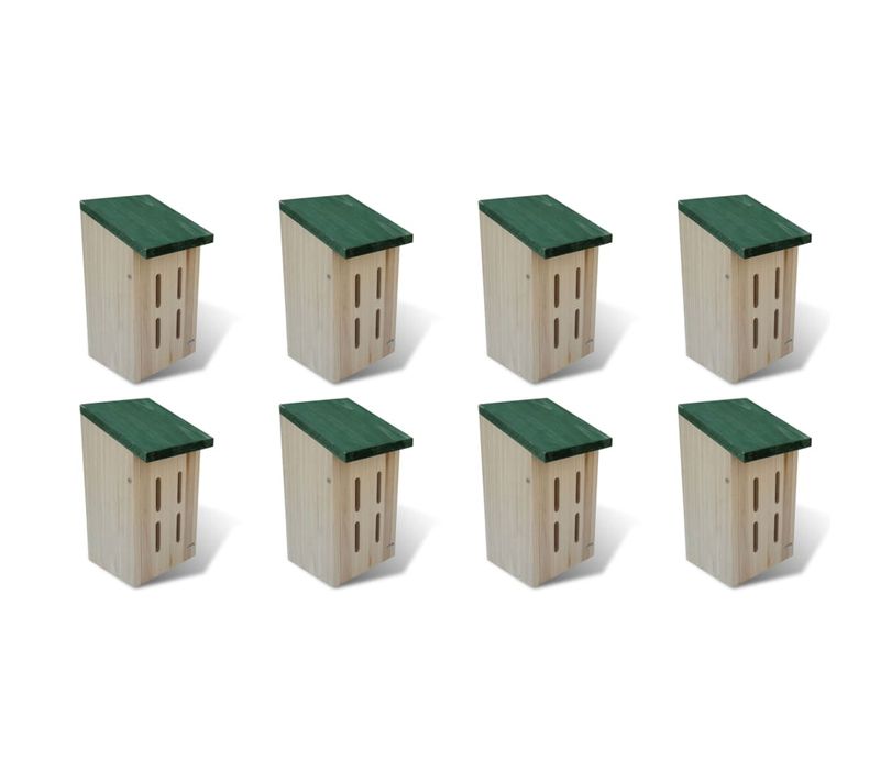 Maison Pour Papillons 8 Pièces Bois 14 X 15 X 22 Cm