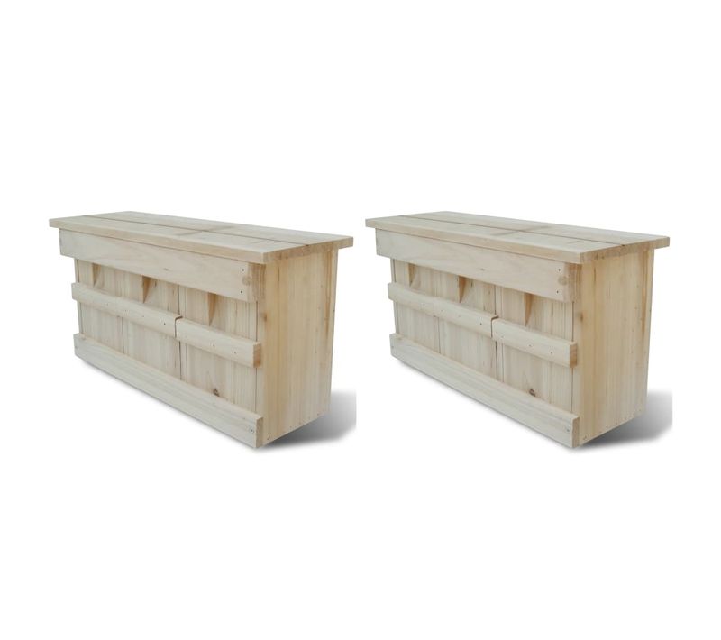 Maisons Pour Moineau 2 Pièces Bois 44 X 15,5 X 21,5 Cm