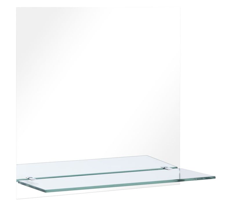 Miroir Mural Avec étagère 60x60 Cm Verre Trempé